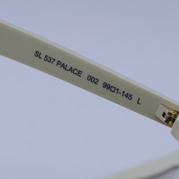 Saint Laurent SL537 PALACE 002 Sunglasses Ivory Shield Frame, Brown Lenses - Picture 7 of 13